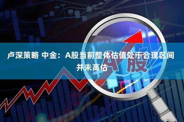 卢深策略 中金：A股当前整体估值处于合理区间 并未高估